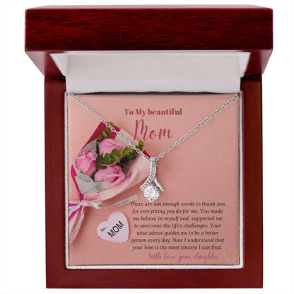Jewelry, Necklace, Personalized Message Card, Mother's Day Gift, A Bunch Of Roses, Alluring Beauty Necklace, To Mom From Daughter Son