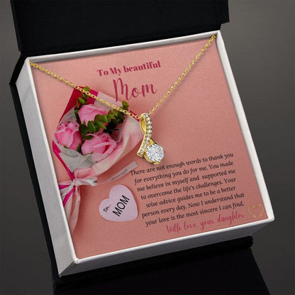 Jewelry, Necklace, Personalized Message Card, Mother's Day Gift, A Bunch Of Roses, Alluring Beauty Necklace, To Mom From Daughter Son