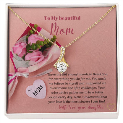 Jewelry, Necklace, Personalized Message Card, Mother's Day Gift, A Bunch Of Roses, Alluring Beauty Necklace, To Mom From Daughter Son