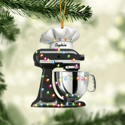 Personalized Baker Christmas Ornament, Baking Ornament, Mixer Personalized With Name Ornament, Christmas Ornament For Baking Lovers