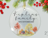 Personalized Christmas Glass Ornament Custom Ornament Family Est Anniversary Christmas Ornament Tree Ornaments Fall Decor Family Ornament