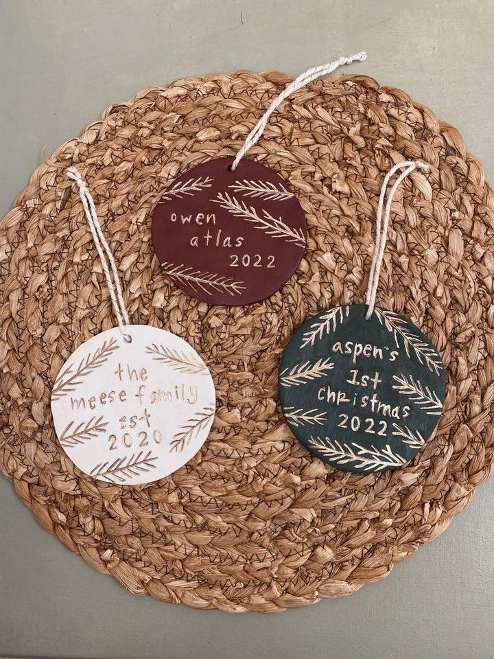 Custom Anniversary / Baby'S First Christmas Ornament