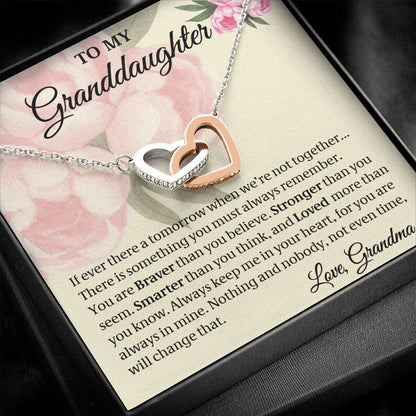 Gift From Grandma, To My Granddaughter, Granddaughter Gift, Interlocking Hearts Necklace