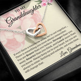 Gift From Grandma, To My Granddaughter, Granddaughter Gift, Interlocking Hearts Necklace