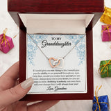 To My Granddaughter, Granddaughter Gift, Gift From Grandma, Interlocking Hearts Necklace