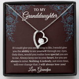 To My Granddaughter, Granddaughter Gift, Gift From Grandpa, Forever Love Necklace, 14k White Gold Gift