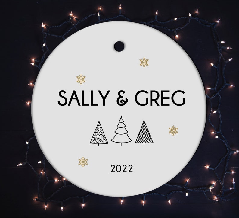 Wedding Gift, Wedding Memory Ornament, Anniversary Ornament, Memorial Ornament, Wedding Present, Personalized Christmas Tree Decor Hs432