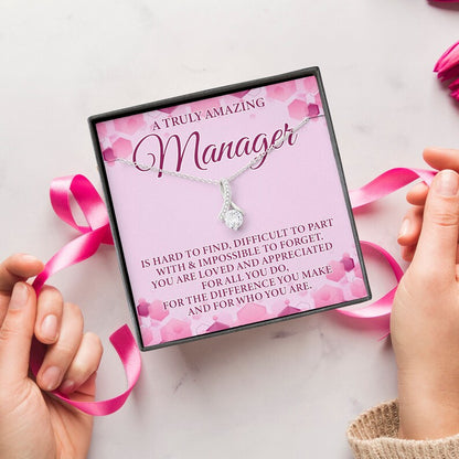 A Truly Amazing Manager Alluring Beauty Necklace, Manager Gift, Gift For Manager Retirement, Gift For Female Manager, Manager Appreciation Necklace
