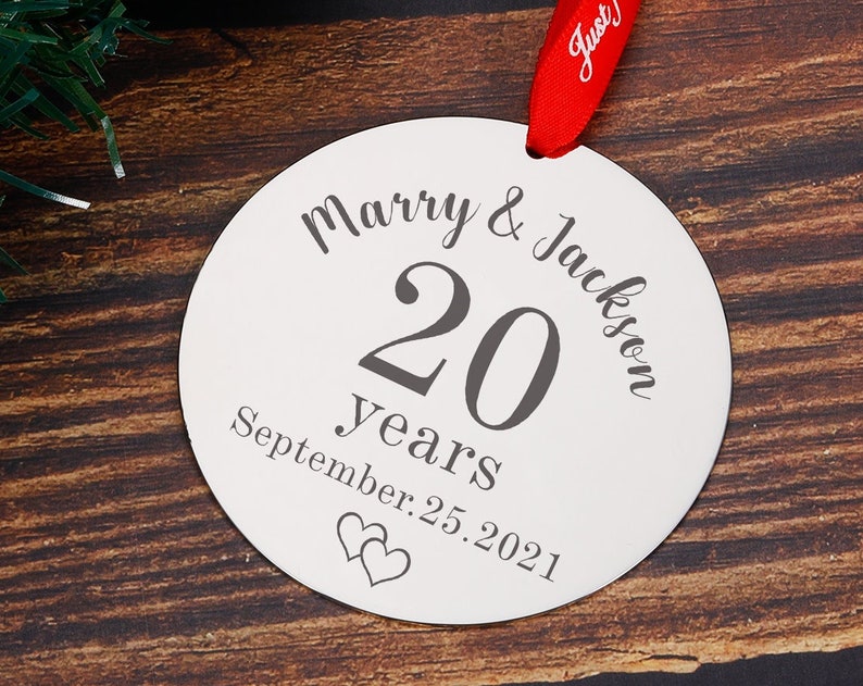 20Th Anniversary Christmas Ornament | 20Th Christmas Together Photo Ornament 20 Years Married Christmas Ornament Anniversary Gift