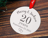 20Th Anniversary Christmas Ornament | 20Th Christmas Together Photo Ornament 20 Years Married Christmas Ornament Anniversary Gift