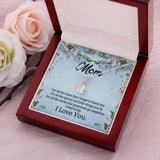 Jewelry, Necklace, Message Card, Mother's Day Gift, Realistic White Blossom, Alluring Beauty Necklace Gift, To Mom From Daughter Son