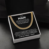 Necklace for Man Last Everything - Valentines Day Gifts for Him, Birthday gift for Man, Anniversary gift for Man, Cuban Link Chain Necklace