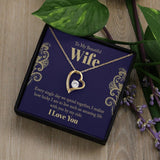 Forever Love Necklace, Husband to Wife Gift, Wife Necklace Gift, Birthday Gift for Wife, Wife Birthday Gift, Message Card Jewelry
