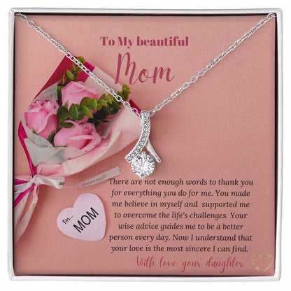 Jewelry, Necklace, Personalized Message Card, Mother's Day Gift, A Bunch Of Roses, Alluring Beauty Necklace, To Mom From Daughter Son