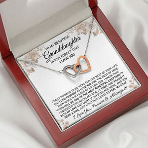 To My Beautiful Granddaughter, Granddaughter Gift, Granddaughter Necklace, Interlocking Hearts Necklace