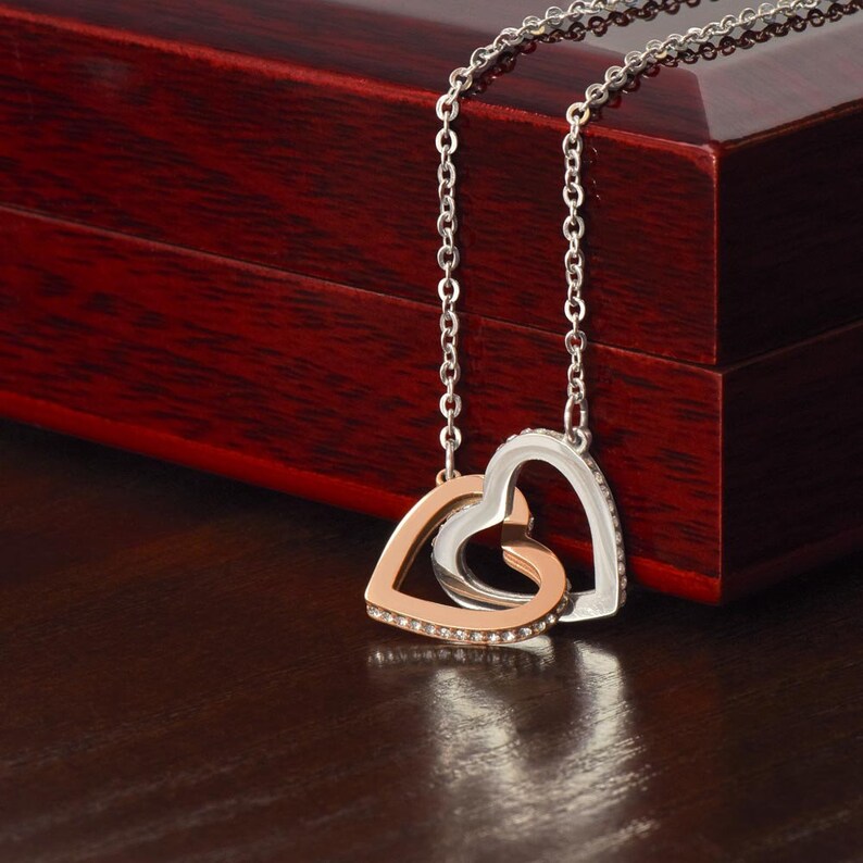 To My Beautiful Granddaughter, Granddaughter Gift, Granddaughter Necklace, Interlocking Hearts Necklace