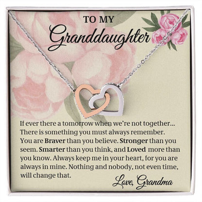 Gift From Grandma, To My Granddaughter, Granddaughter Gift, Interlocking Hearts Necklace