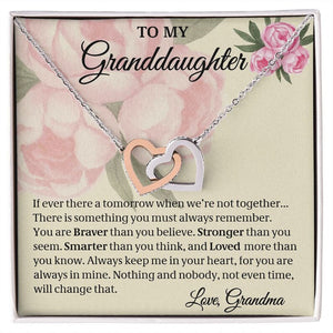 Gift From Grandma, To My Granddaughter, Granddaughter Gift, Interlocking Hearts Necklace