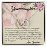 Gift From Grandma, To My Granddaughter, Granddaughter Gift, Interlocking Hearts Necklace