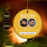 Couples Dating App Christmas Ornament, Bumble Ornament For Boyfriend Girlfriend, Wife Husband, Valentine, Gift For Couples Who Met Online