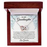 To My Granddaughter, Granddaughter Gift, Gift From Grandma, Interlocking Hearts Necklace
