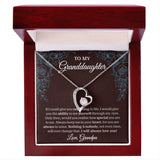 To My Granddaughter, Granddaughter Gift, Gift From Grandpa, Forever Love Necklace, 14k White Gold Gift