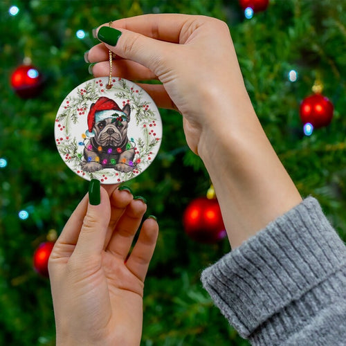 Bull Dog Ornament Dog Christmas Ornament, English Bulldog French Bulldog Dogs First Christmas Pet Gift For Dog Mom Dad Grandma Grandpa