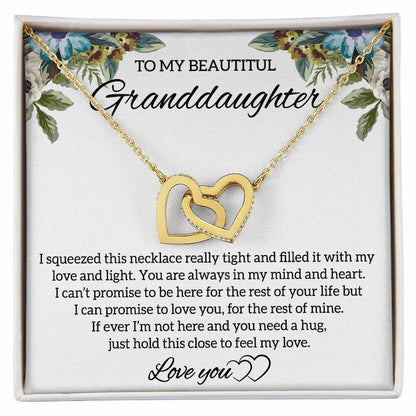 My Granddaughter, Granddaughter Gift, Interlocking Hearts Necklace