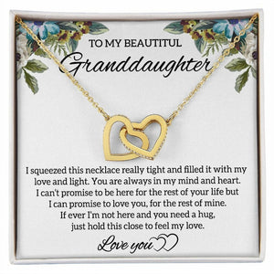 My Granddaughter, Granddaughter Gift, Interlocking Hearts Necklace