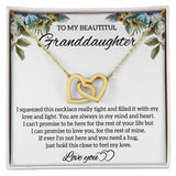My Granddaughter, Granddaughter Gift, Interlocking Hearts Necklace