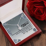 Alluring Beauty Necklace, Gift For Mom, With Message Card, Blue Leaves Frame, Mother's Day Gift, To My Mom From Daughter