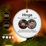 Couples Dating App Christmas Ornament, Funny Gift For Boyfriend Girlfriend, Wife Husband, Valentine, Gift For Couples Who Met Online