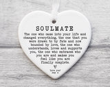 Soulmate Letterbox Gift Ks35 | Personalised Valentines Gift | Anniversary Gift | Ceramic Heart Keepsake | Gift For Partner
