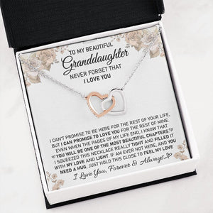 To My Beautiful Granddaughter, Granddaughter Gift, Granddaughter Necklace, Interlocking Hearts Necklace
