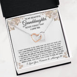 To My Beautiful Granddaughter, Granddaughter Gift, Granddaughter Necklace, Interlocking Hearts Necklace