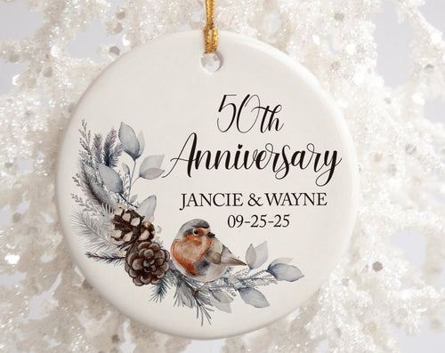 Personalized 50Th Anniversary Gift - Custom Anniversary Ornament - Custom Anniversary - Personalized With Any Anniversary - Gift For Couple
