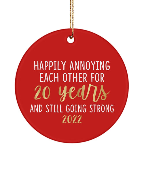 20Th Anniversary Ornament , 20Th Wedding Anniversary Christmas Ornament