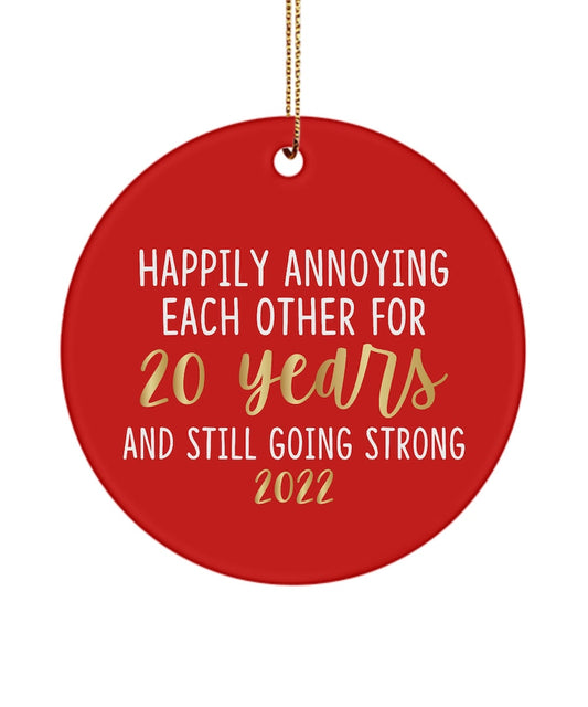 20Th Anniversary Ornament , 20Th Wedding Anniversary Christmas Ornament