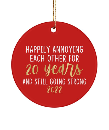 20Th Anniversary Ornament , 20Th Wedding Anniversary Christmas Ornament