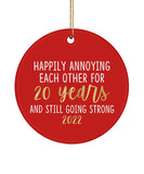 20Th Anniversary Ornament , 20Th Wedding Anniversary Christmas Ornament