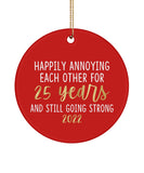 25Th Anniversary Ornament , 25Th Wedding Anniversary Christmas Ornament