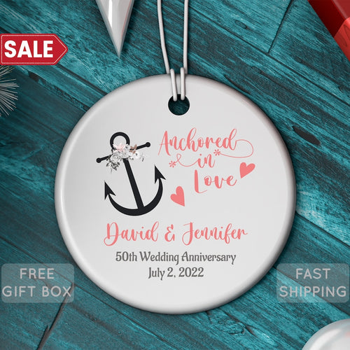 Couples Christmas Ornament, Our 50Th Christmas Together, Personalized First Christmas Together, Couple Gift, Anniversary Christmas Ornament