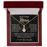 Jewelry, Necklace, Message Card, Mother's Day Gift, Dark Flower Pattern, Alluring Beauty Necklace, To Mom From Daughter