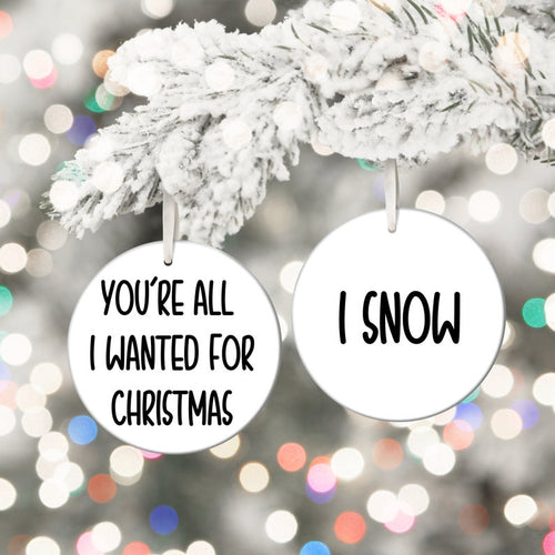 Couple Ornament| Matching Couple Decor| Funny Couple Ornament| Christmas Ornaments| Family Ornament| Holiday Ornament| Ceramic Ornament