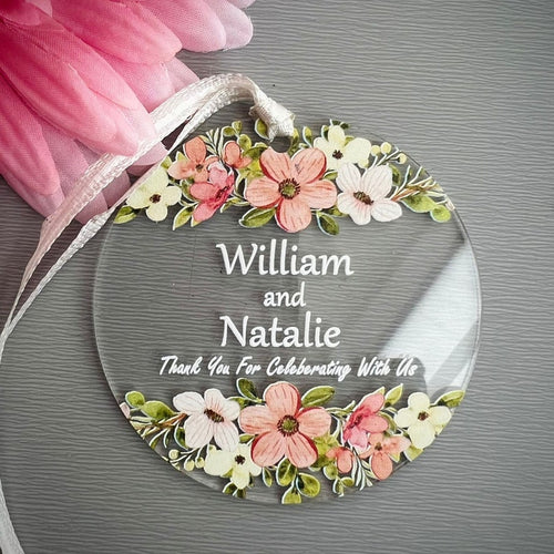 Acrylic Wedding Ornament, Personalized Custom Party Favor, Bulk Wedding Gifts For Women,Backyard Wedding Favor, Bulk Wedding Announcement