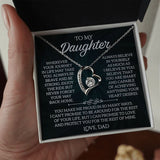To My Daughter Necklace, Forever Love Necklace, Gift From Dad, Daughter Jewelry