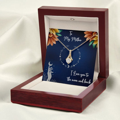 Jewelry, Necklace, Message Card, Mother's Day Gift, Starry Circle, To The Moon And Back, Alluring Beauty Necklace Gift, To Mom From Daughter Son