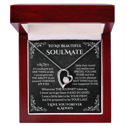 To My Soulmate Necklace, Valentine Gift For Her, Gift For Soulmate, Gift For Her, Forever Love Necklace