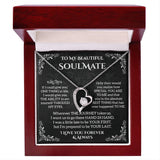 To My Soulmate Necklace, Valentine Gift For Her, Gift For Soulmate, Gift For Her, Forever Love Necklace