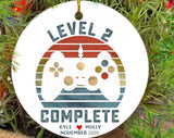 Holiday Decor, Retro Video Game Ornament, Personalized Anniversary Gift For Husband Wife, Anniversary Gift Ornament, Gamer Husband Gift
